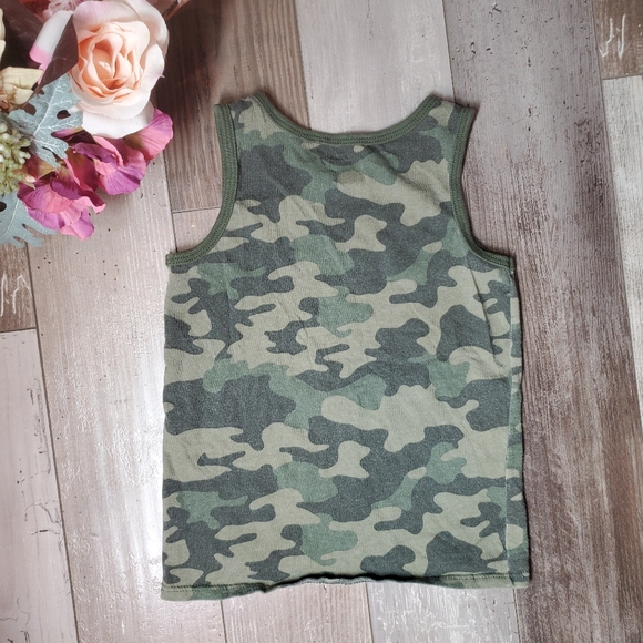 Garanimals 100% Cotton Green Camo Camouflage Tank Top Size 5T Toddler Boy GUC - Picture 5 of 5